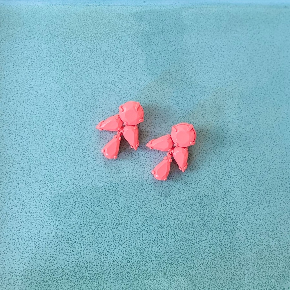 Neon Pink Drop Earrings